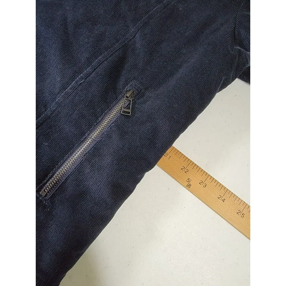 Moda Crise Slim Fit Men's Side Zip Lapel Navy Blazer Jacket - 54R